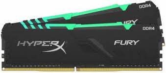 Kingston Hyper-X Rgb Fury Hx426c16fb3ak2/64 / Rgb Fury Beast Kf426c16bbak2/64 Ddr4-2666 ( Pc4-21300) With Asymmetrical Heatsink Cl16 32gb X 2 Kit - Support Intel Xmp ( Extreme Memory Profiles ) 1.2v - 288pin - Lifetime Warranty