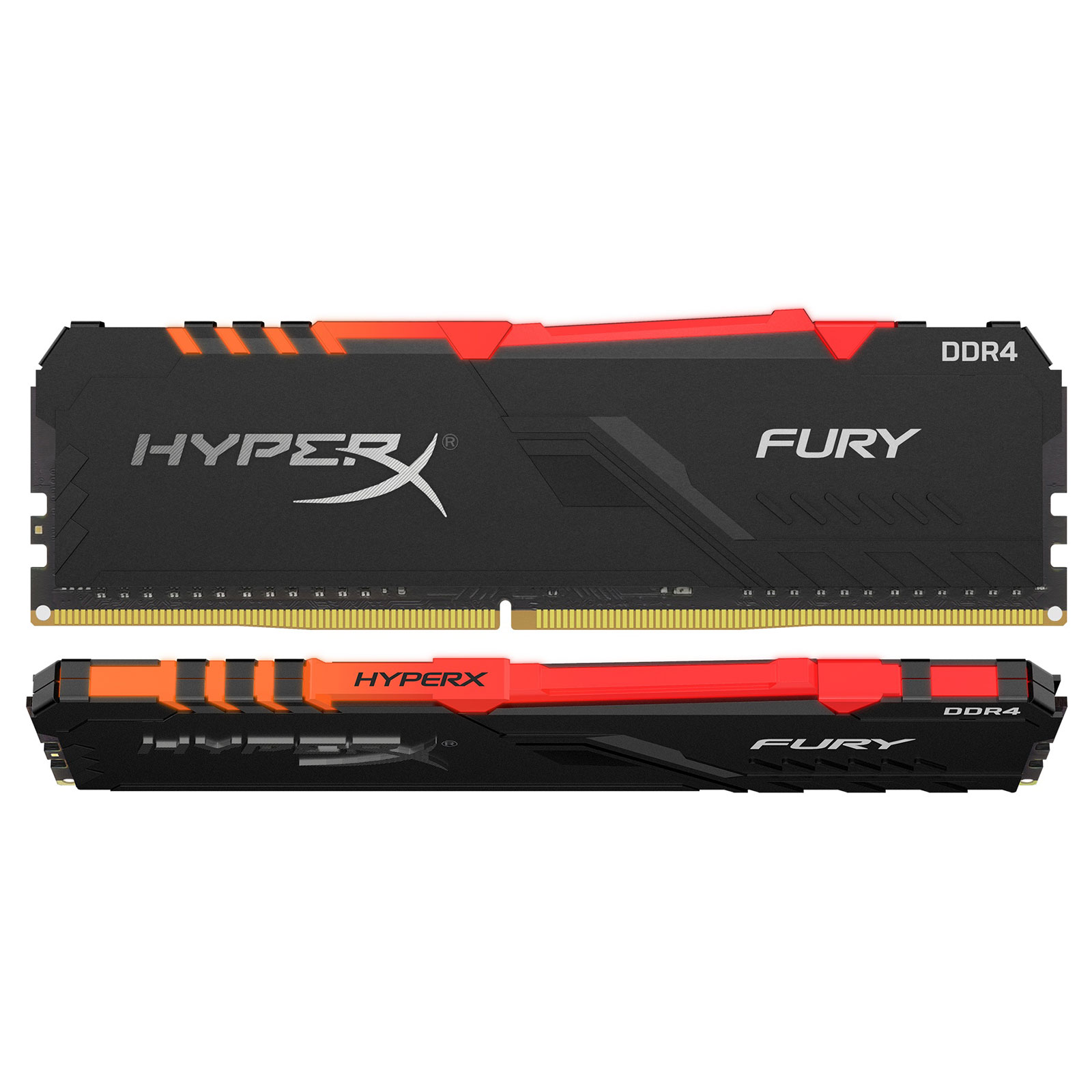 Kingston Hyper-X Rgb Fury Hx432c16fb3ak2/64 / Rgb Fury Beast Kf432c16bbak2/64 Ddr4-3200 ( Pc4-25600) With Asymmetrical Heatsink Cl16 32gb X 2 Kit - Support Intel Xmp ( Extreme Memory Profiles ) 1.35v - 288pin - Lifetime Warranty