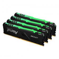 Kingston Hx424c15fb3ak4/32 Ddr4-2400 ( Pc4-19200) Hyper-X Rgb Fury With Heatsink Cl15 8gb X 4 Kit - Support Intel Xmp ( Extreme Memory Profiles ) 1.2 - 288pin - Lifetime Warranty