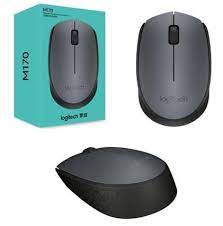 Logitech 910-004642 M170 Cordless Notebook Mouse With Micro Nano Receiver Black + Silver Highlight 3 Buttons With Smart Power Management ( Power Off When Receiver Stored Into The Mouse ) 1000dpi - Usb