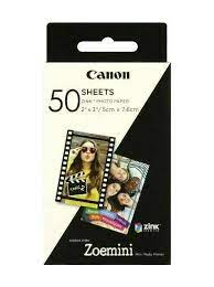 Canon Zp-2030 Zink Sticky-Backed Gloss Photo Paper 3x2" 50sheets