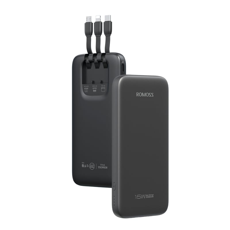 Romoss Power Bank 10000mah 15w Bk