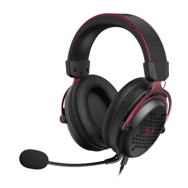Redragon Over-Ear Hylas Aux (Mic And Headset)|Usb (Power Only) Rgb Gaming Headset - Black