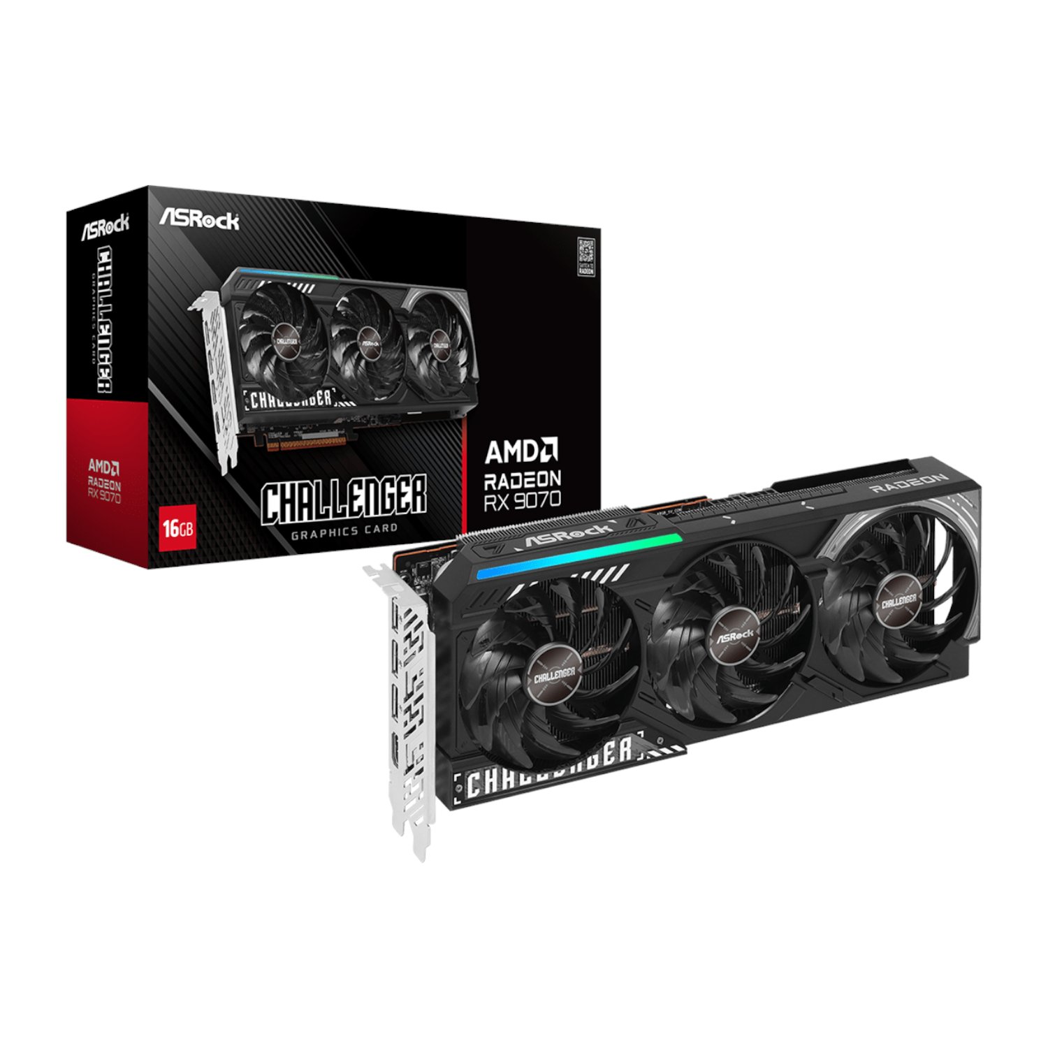 Asrock Amd Radeon Rx 9070 Challenger 16gb Graphics Card