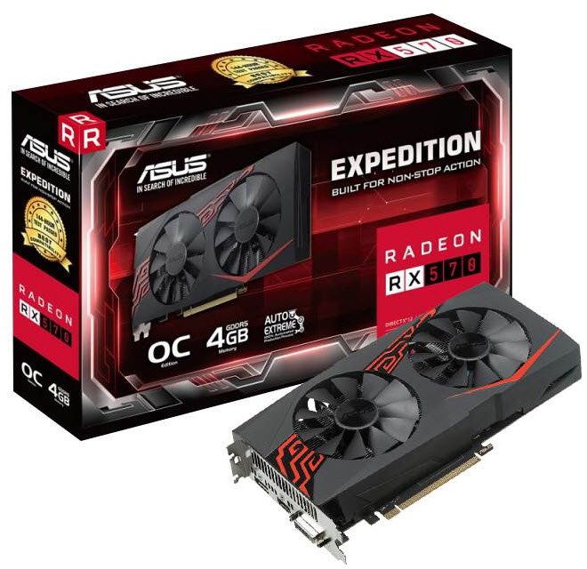 Asus Amd Radeon Rx570 4gb Expedition Oc Edition