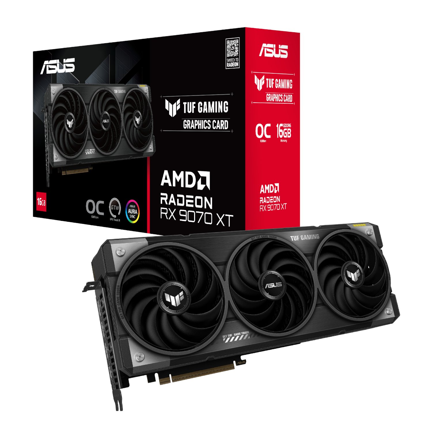 Asus Tuf Gaming Radeon Rx 9070 Xt Oc Edition 16gb Gddr6 Graphics Card