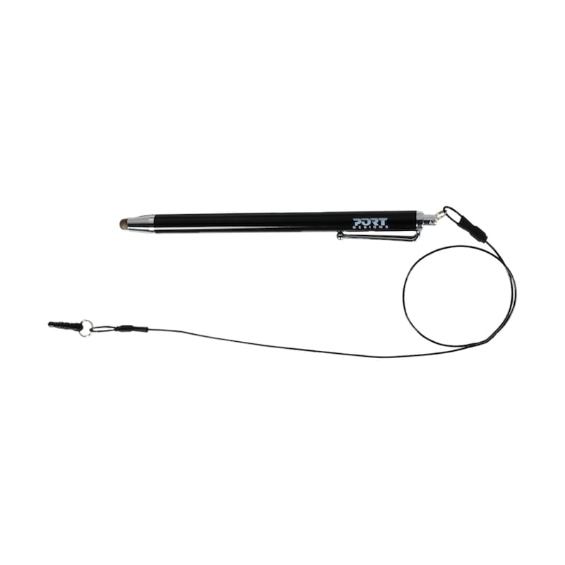 Port Designs Metallic Tip Stylus With 40cm Cable - Black