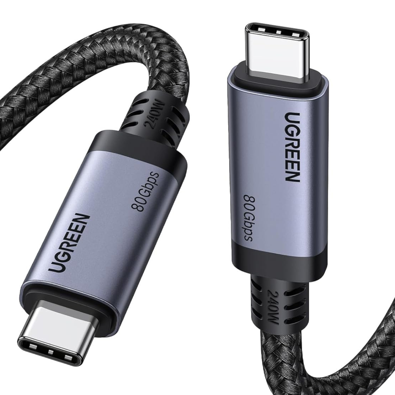 Ugreen Usb4 Gen4 240w Usb-C To Usb-C Cable (Black)