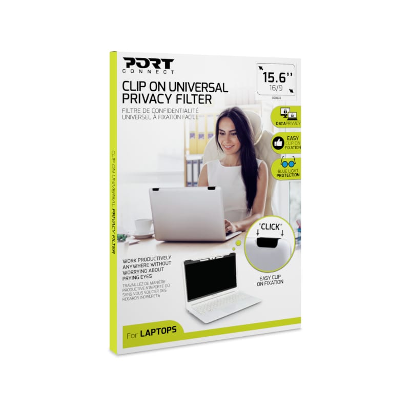 Port Connect 2d Clip On Universal Privacy Filter 15.6"