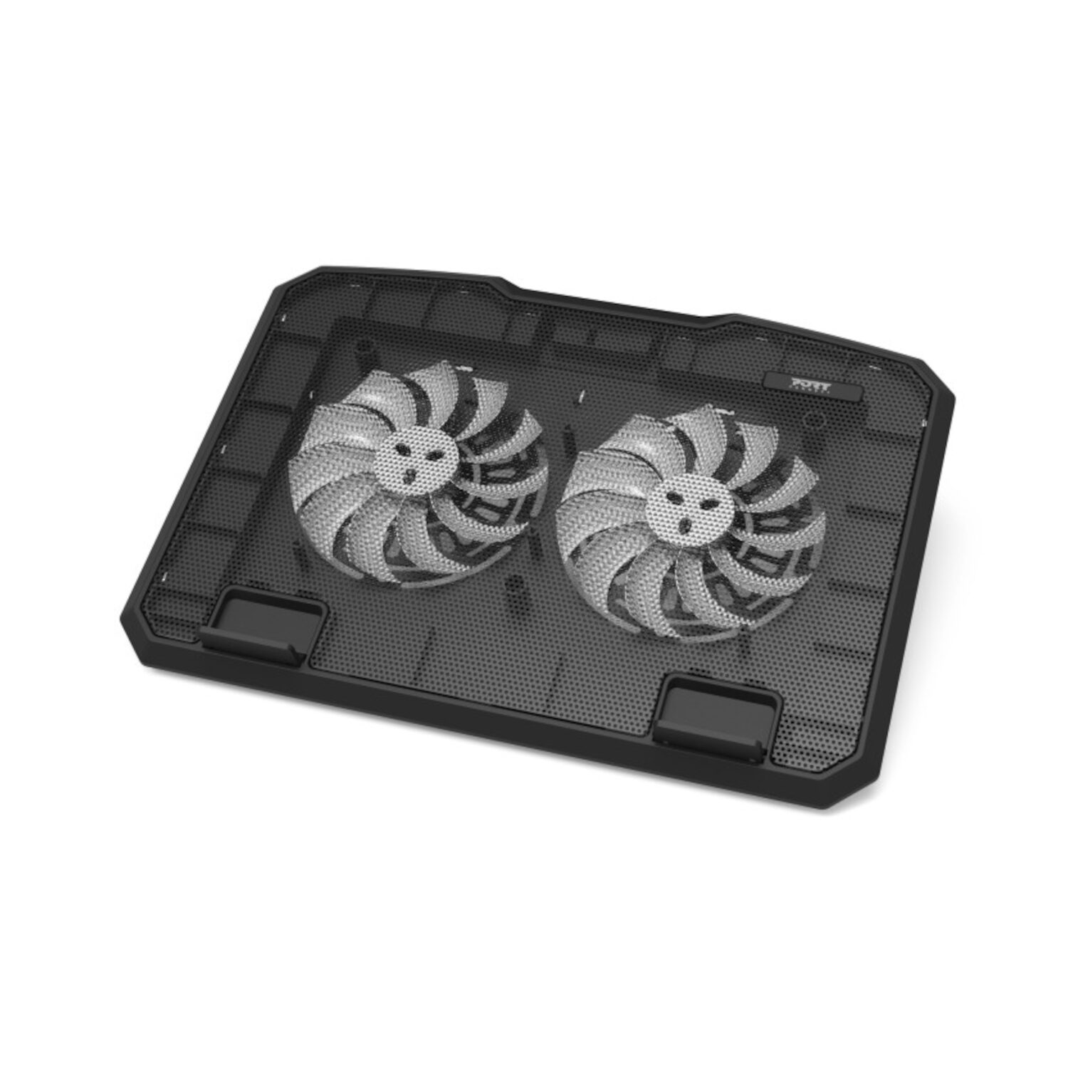 Port Ergonomic Notebook Cooler Pro, With Dual Fans And Usb Ports