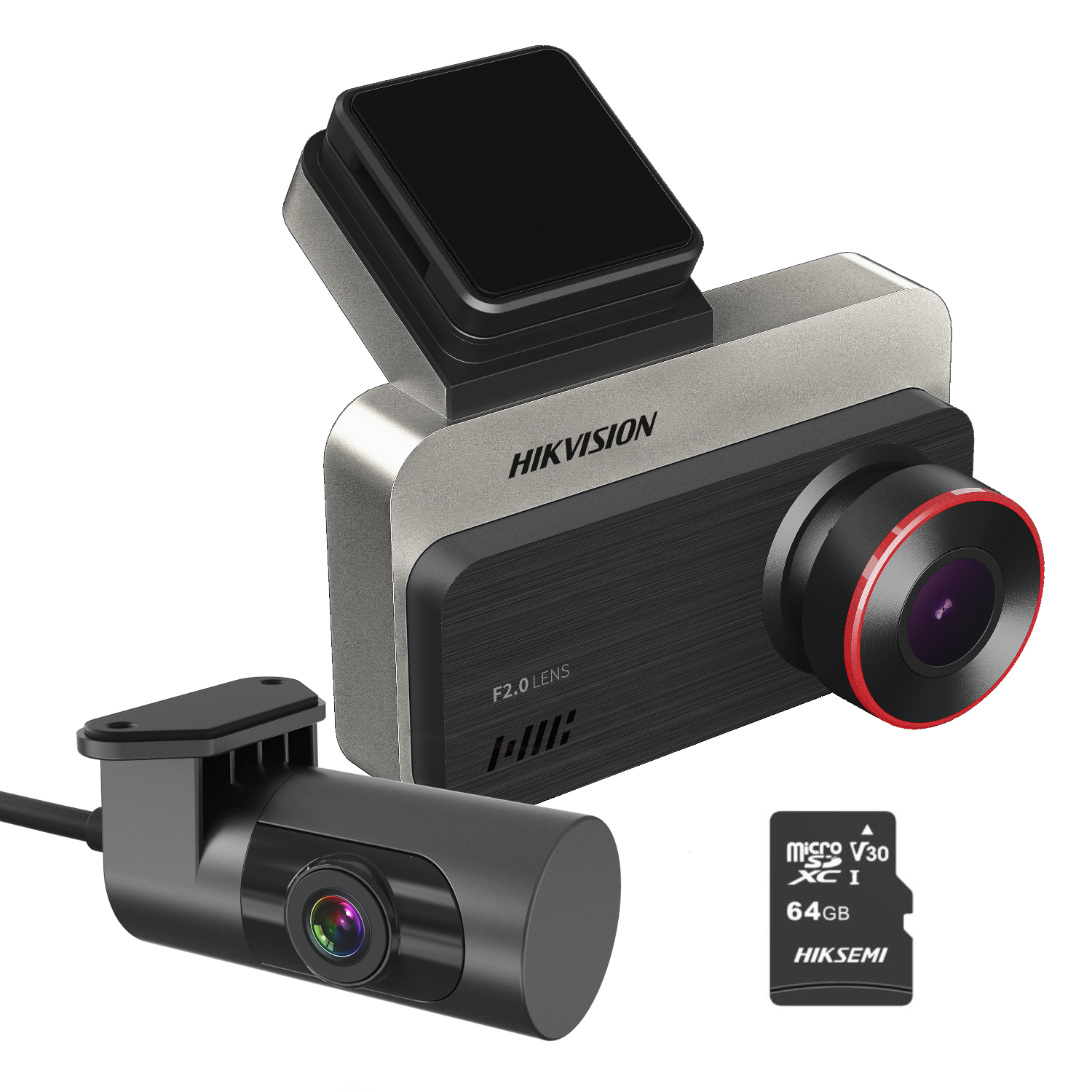 Hikvision C200s Dashcam, With 64gb Micro-Sd