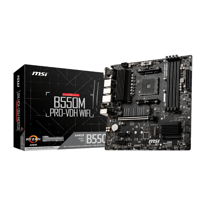 Msi B550m Pro-Vdh Wifi Amd Am4 Matx Gaming Motherboard