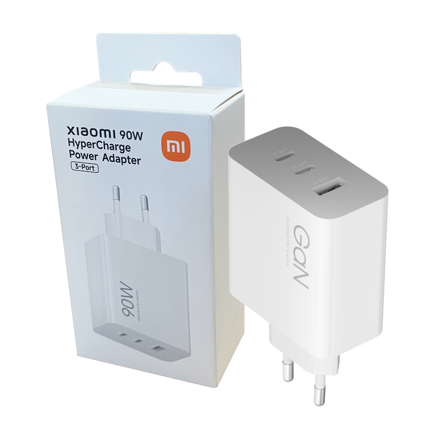 Xiaomi 90w Hypercharge 3-Port Fast Charger – White