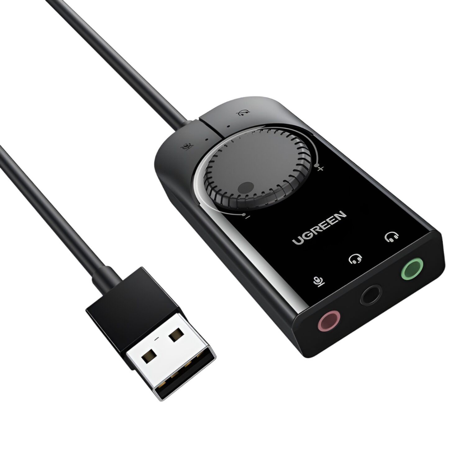 Ugreen Cm129-40964 Usb-A To 3.5mm External Stereo Sound Adapter - Black