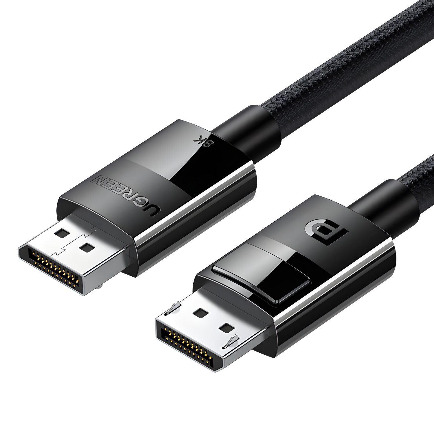 Ugreen Dp114 8k Displayport Male To Male Braided Cable 2m