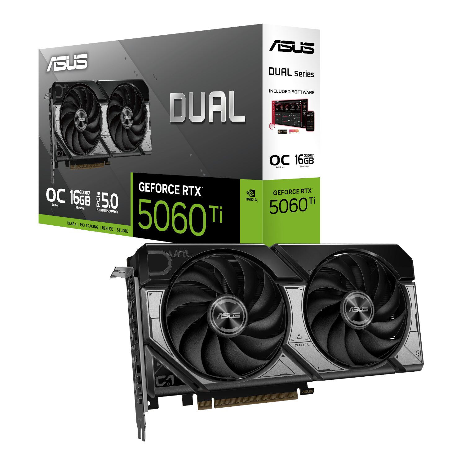 Asus Dual Geforce Rtx 5060 Ti Oc Edition 16gb Gddr7 Graphics Card