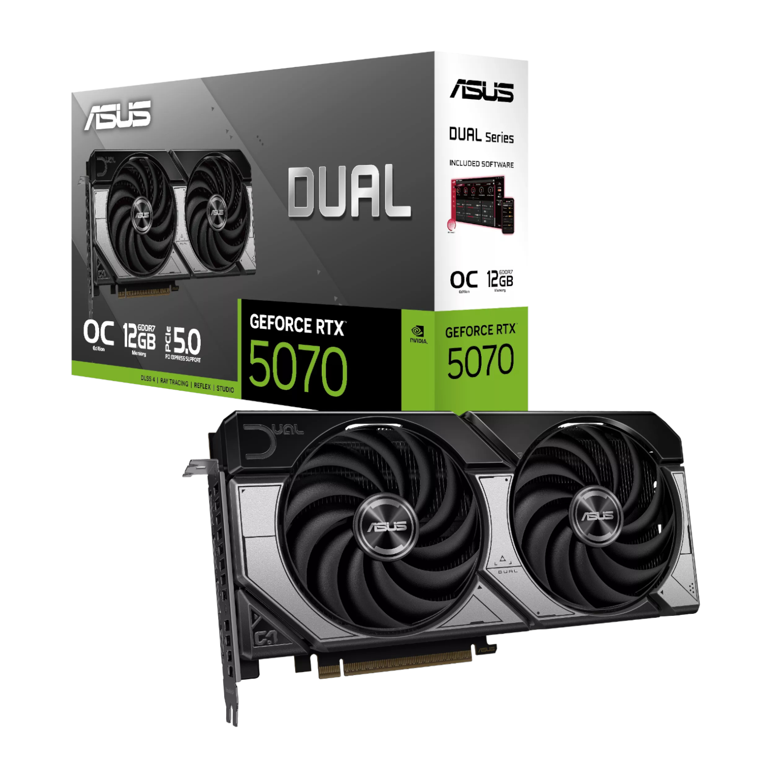 Asus Dual Geforce Rtx 5070 12gb Gddr7 Oc Edition Graphics Card
