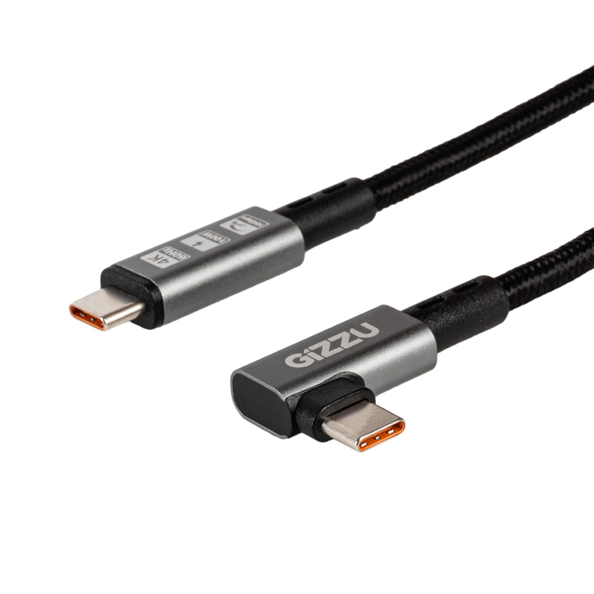 Gizzu 100w 10gbps Type-C Angled 1m Cable