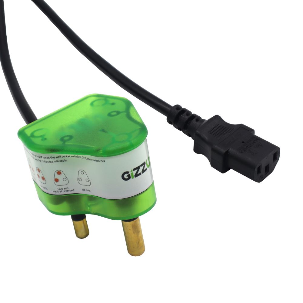 Gizzu Surge Protector 10a Kettle Plug Cable 1.5m