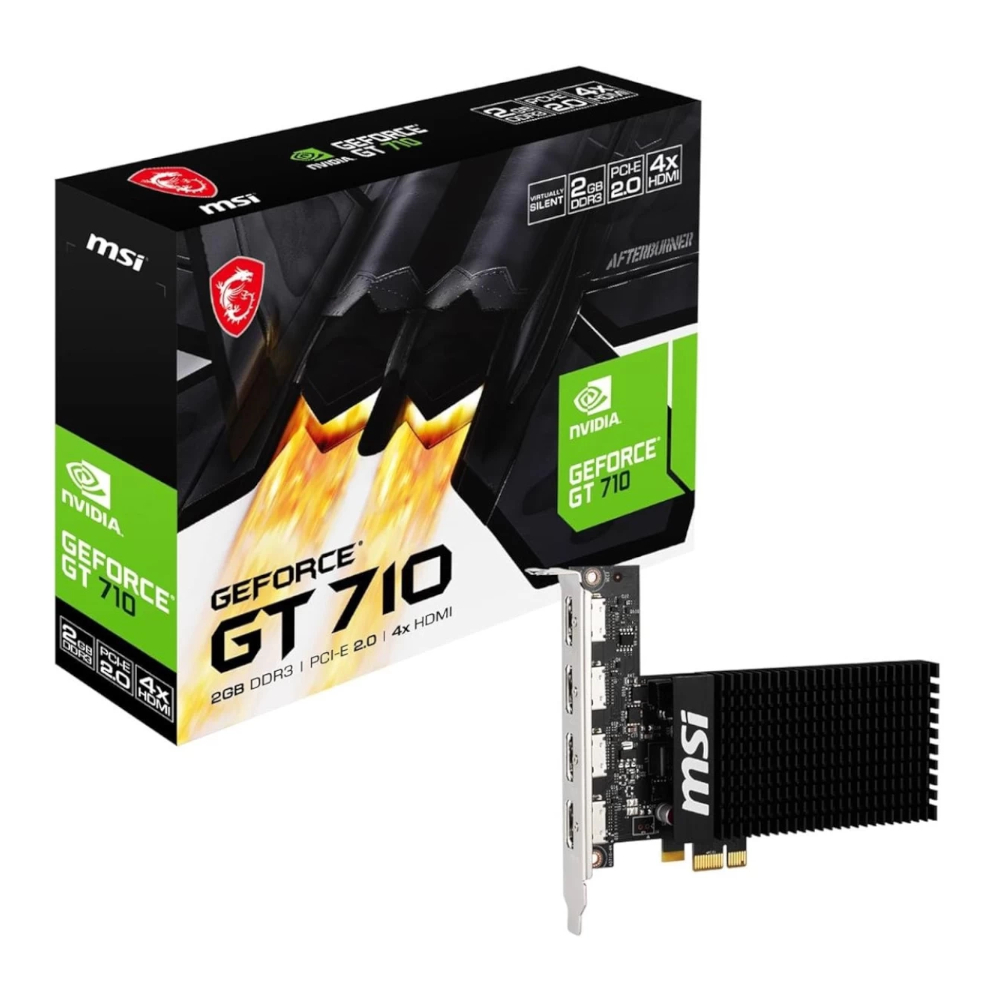 Msi Nvidia Geforce Gt 710 2gd3h 2gb 64-Bit 4x Hdmi Graphics Card