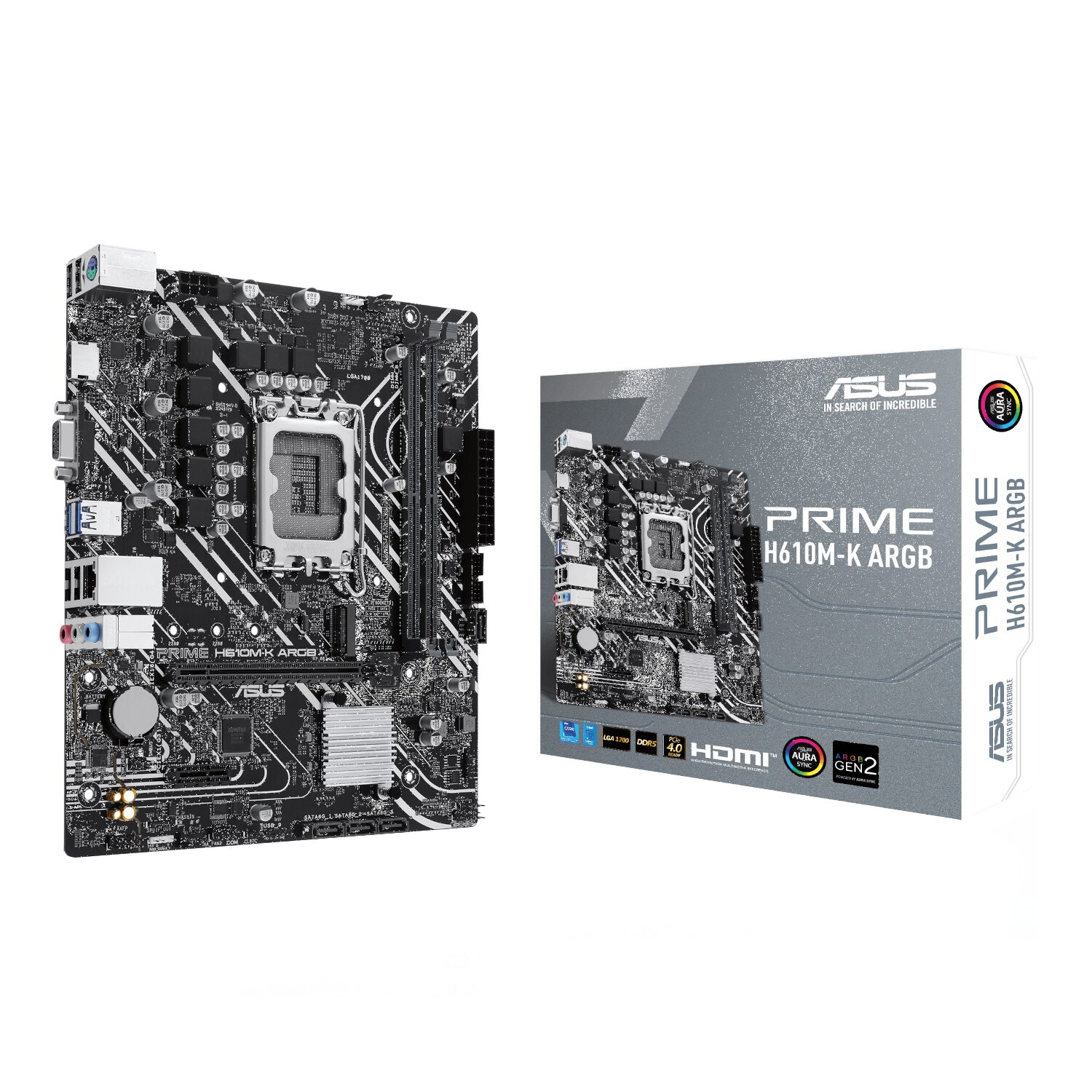 Asus Prime H610m-R Ddr5 Lga1700 Micro-Atx Motherboard