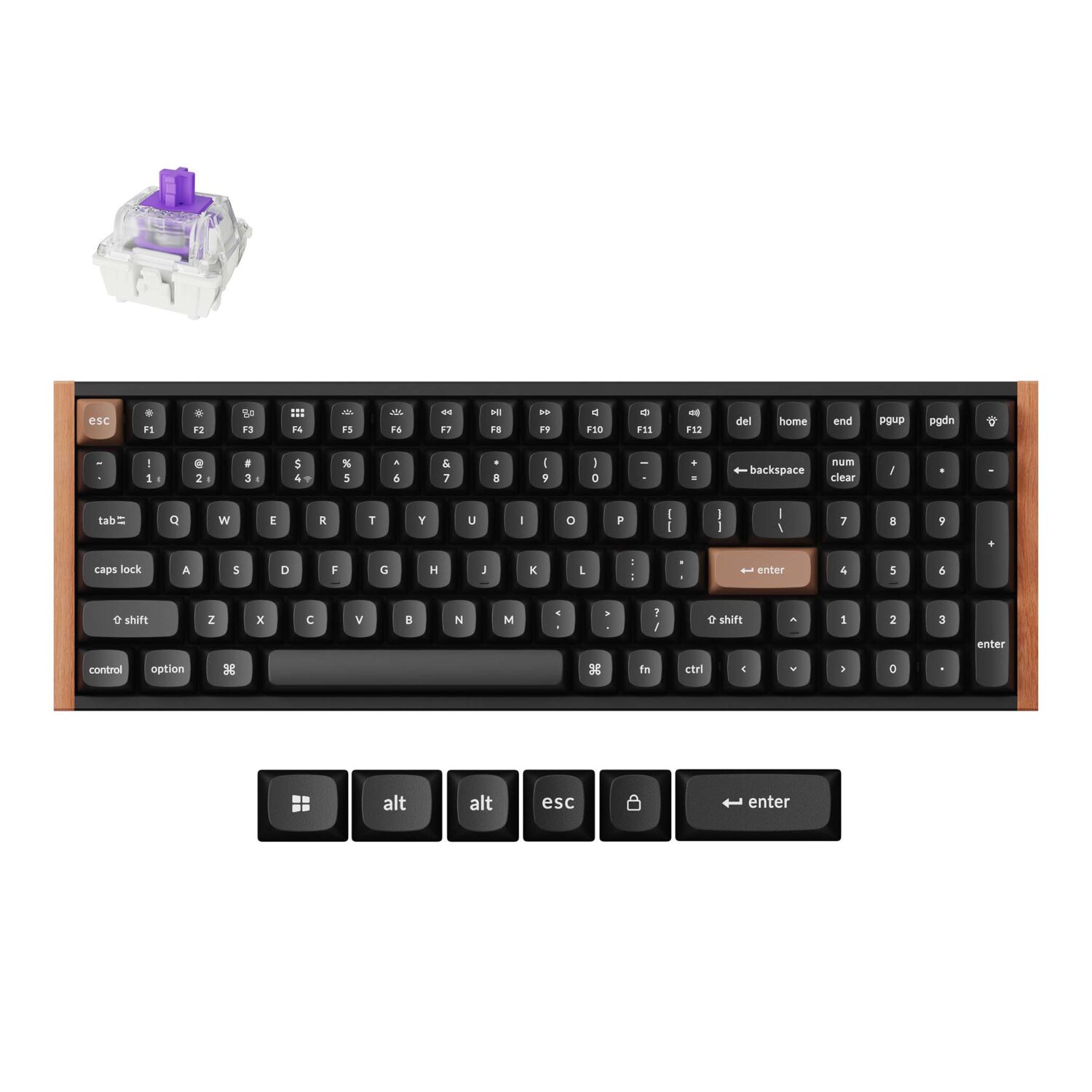 Keychron K4 He Wireless Magnetic Switch Mechanical Keyboard (96% Layout, Gateron Hall Effect Switches)