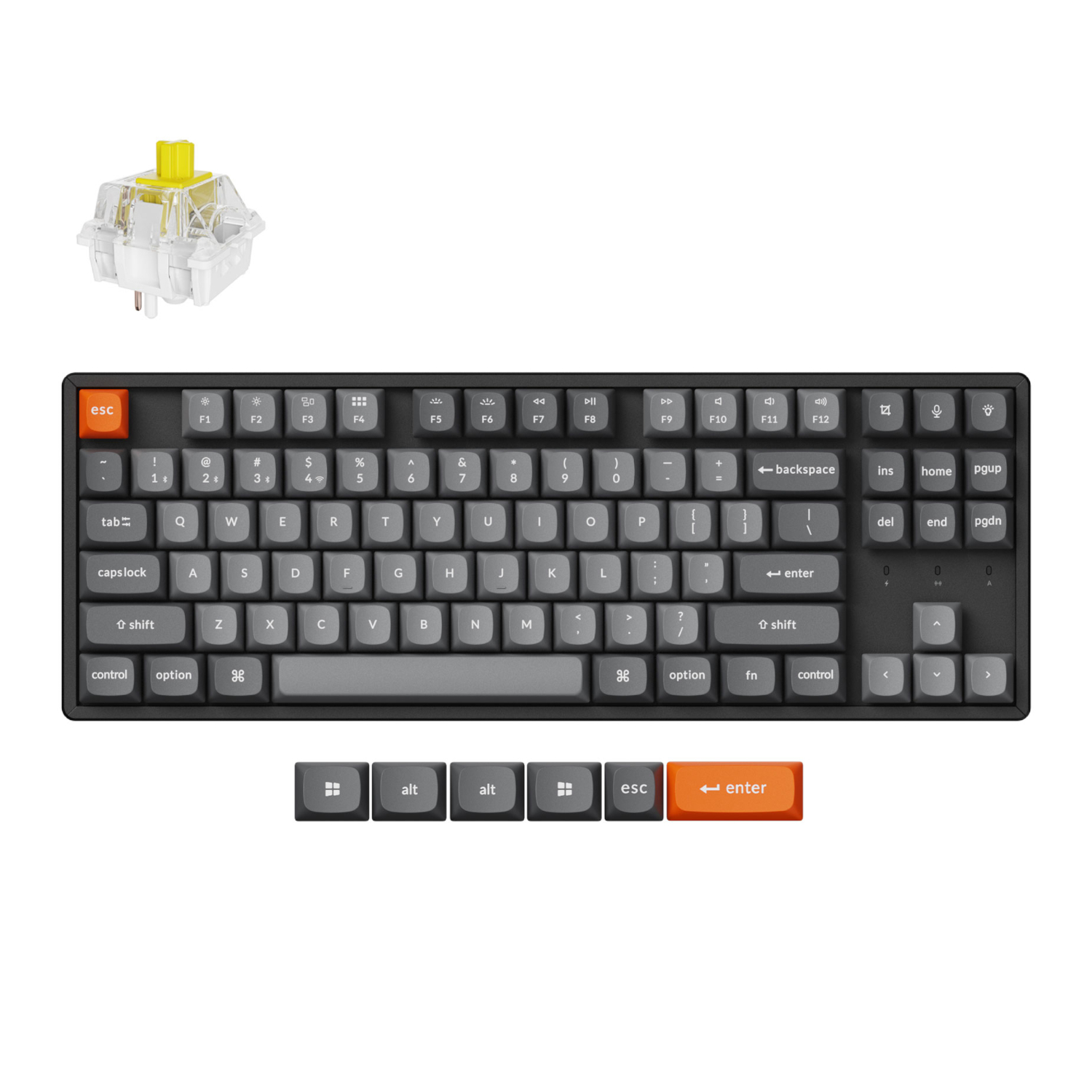 Keychron K8 Max Qmk Wireless Custom Mechanical Keyboard | Banana Switches