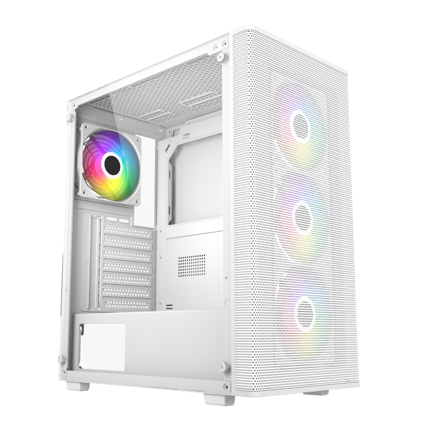 Fsp M220 Atx Mid Tower Gaming Chassis - White