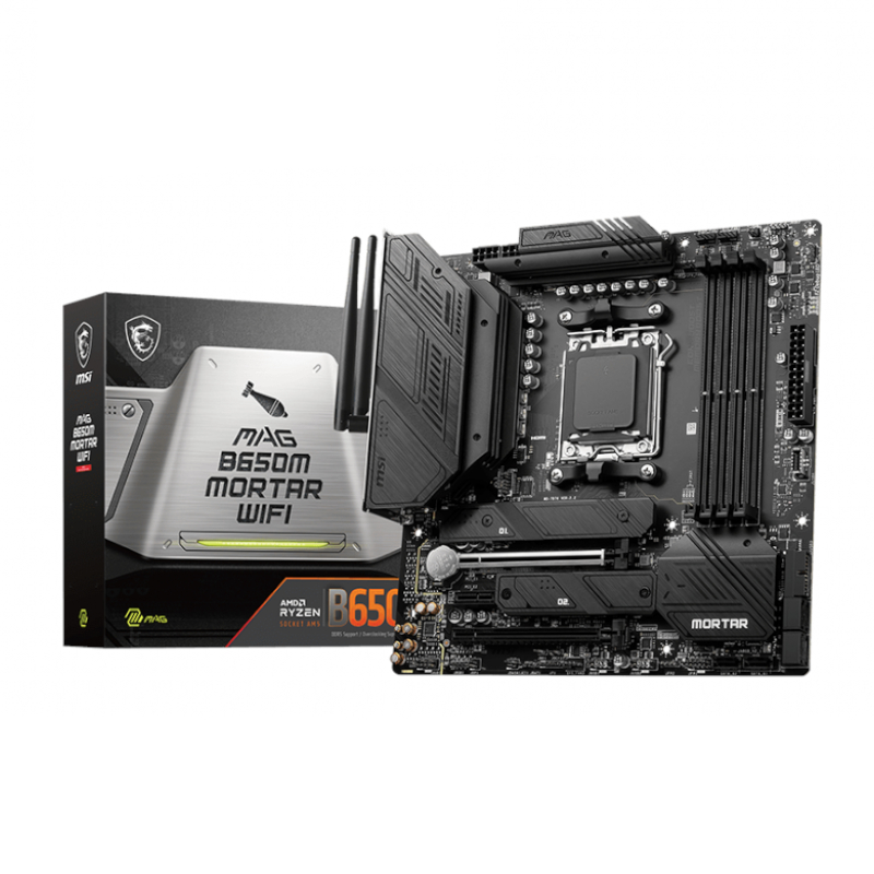 Msi Mag B650m Mortar Wifi Amd Am5 Matx Gaming Motherboard