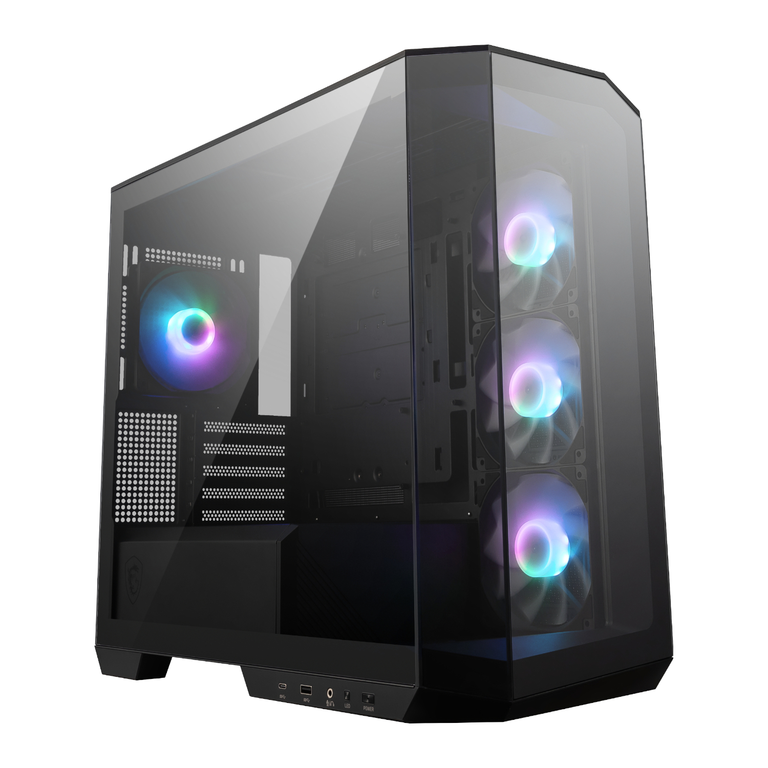 Msi Mag Pano M100r Pz M-Atx Argb Gaming Chassis - Black