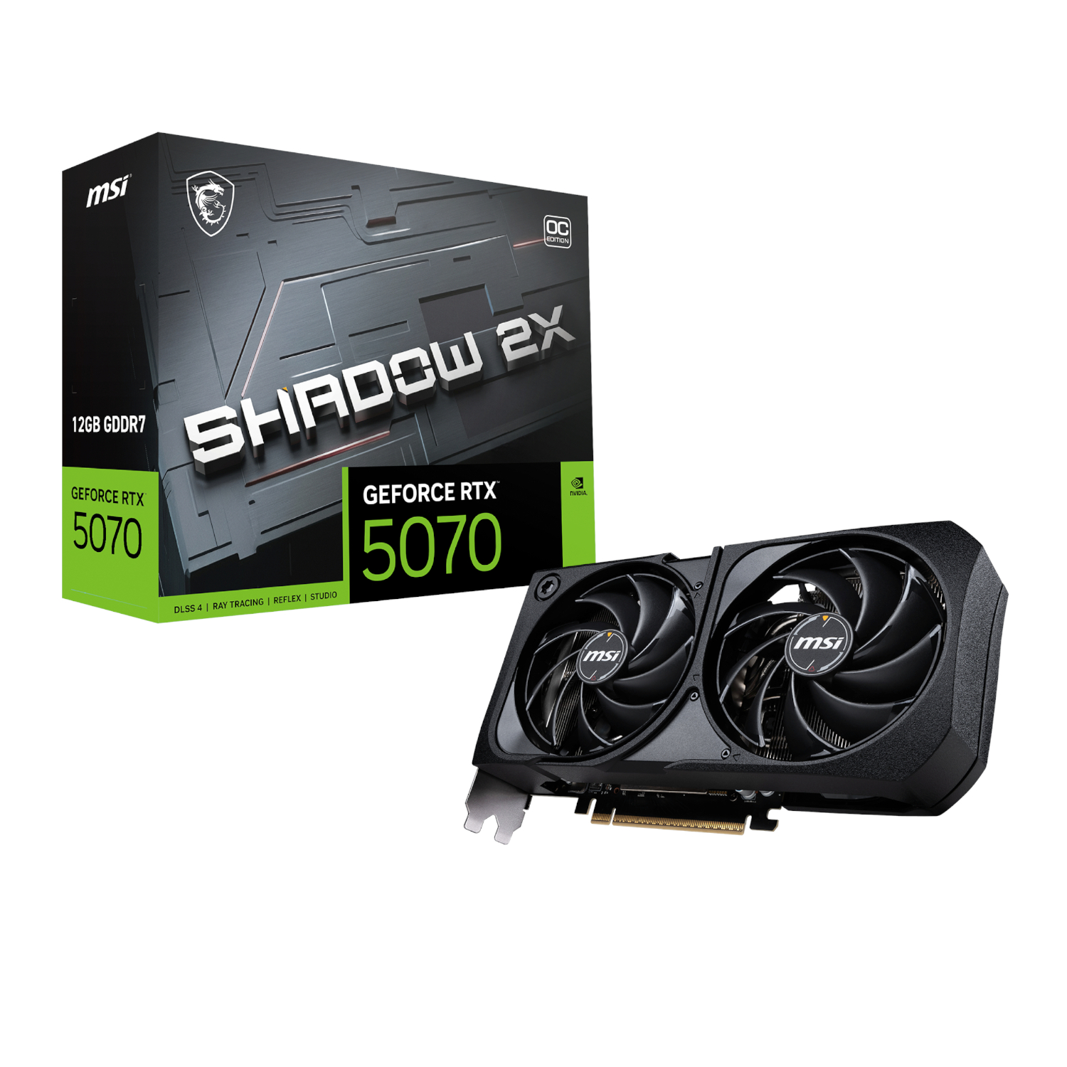 Msi Geforce Rtx 5070 Shadow 2x Oc 12gb Graphics Card