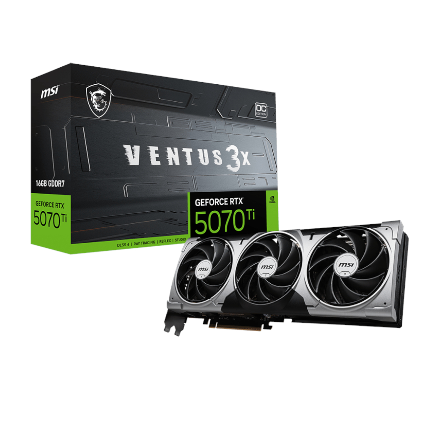 Msi Geforce Rtx 5070 Ti 16g Ventus 3x Oc Graphics Card