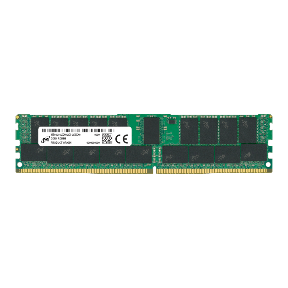 Micron Mta36asf8g72pz-3g2f1r 64gb 3200mhz Ddr4 Ecc Cl22 Rdimm Memory