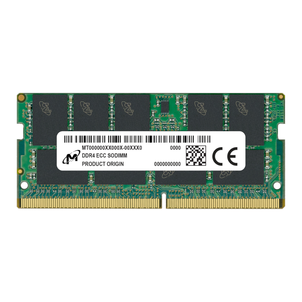 Micron Mta9asf2g72hz-3g2r 16gb 3200mhz Ddr4 Ecc Cl22 Sodimm Memory