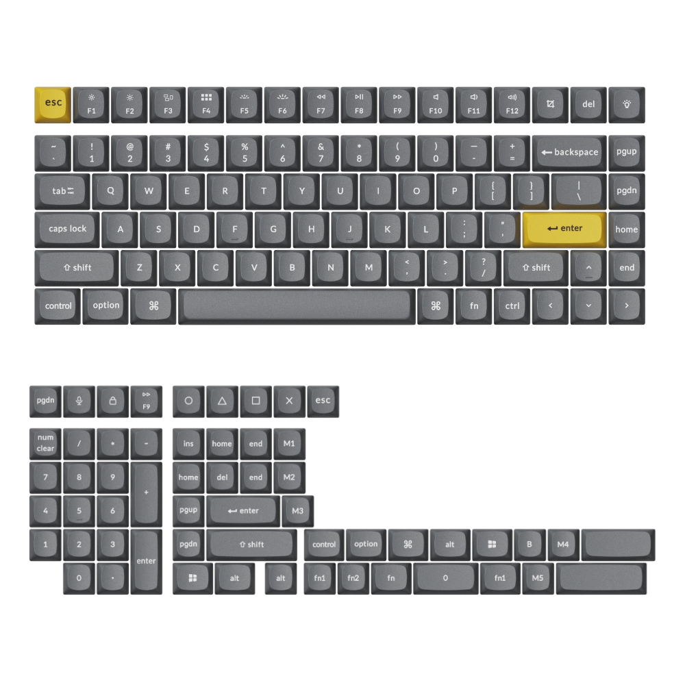 Keychron Double Shot Pbt Osa Full Keycap Set – Dark Grey