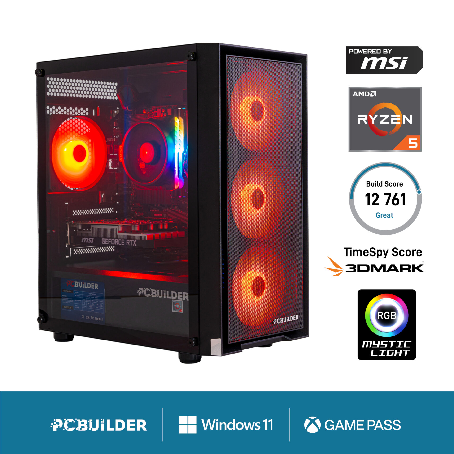 Pcbuilder Ryzen 5 8400f Recon Windows 11 Gaming Pc