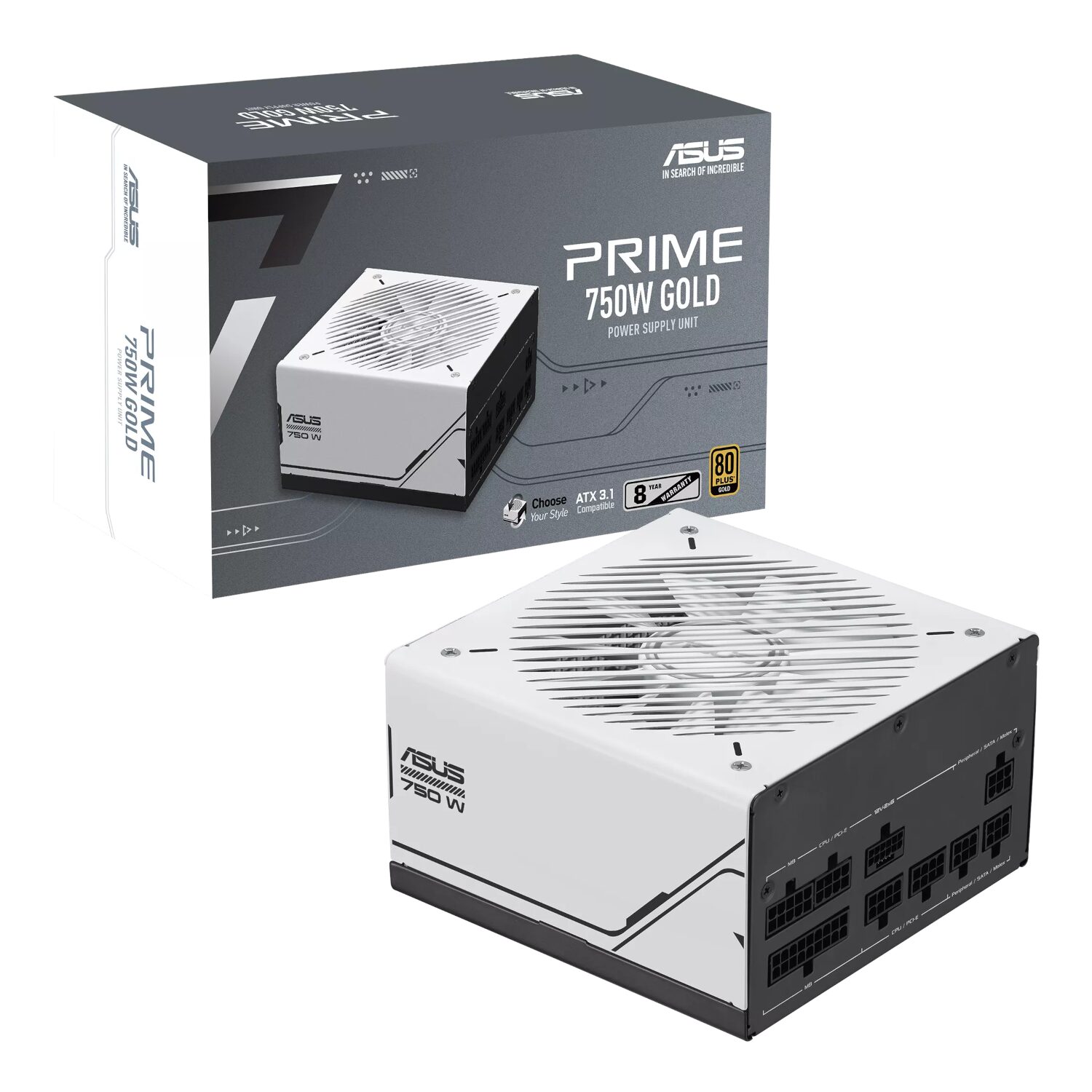 Asus Prime Ap-750g 750w 80+ Gold Fully Modular Atx3.1 Power Supply
