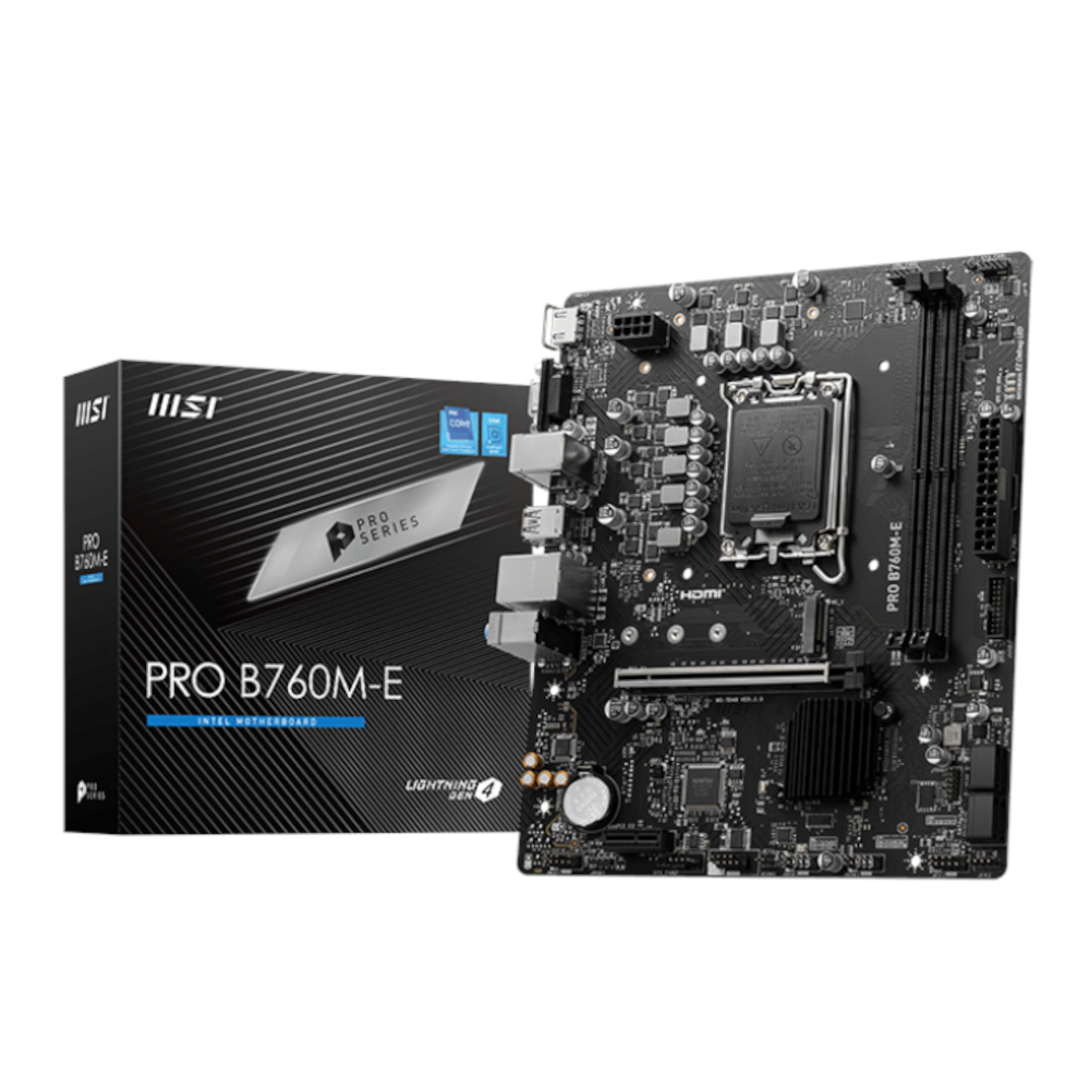 Msi B760m-E Pro Ddr5 Lga1700 M-Atx Motherboard