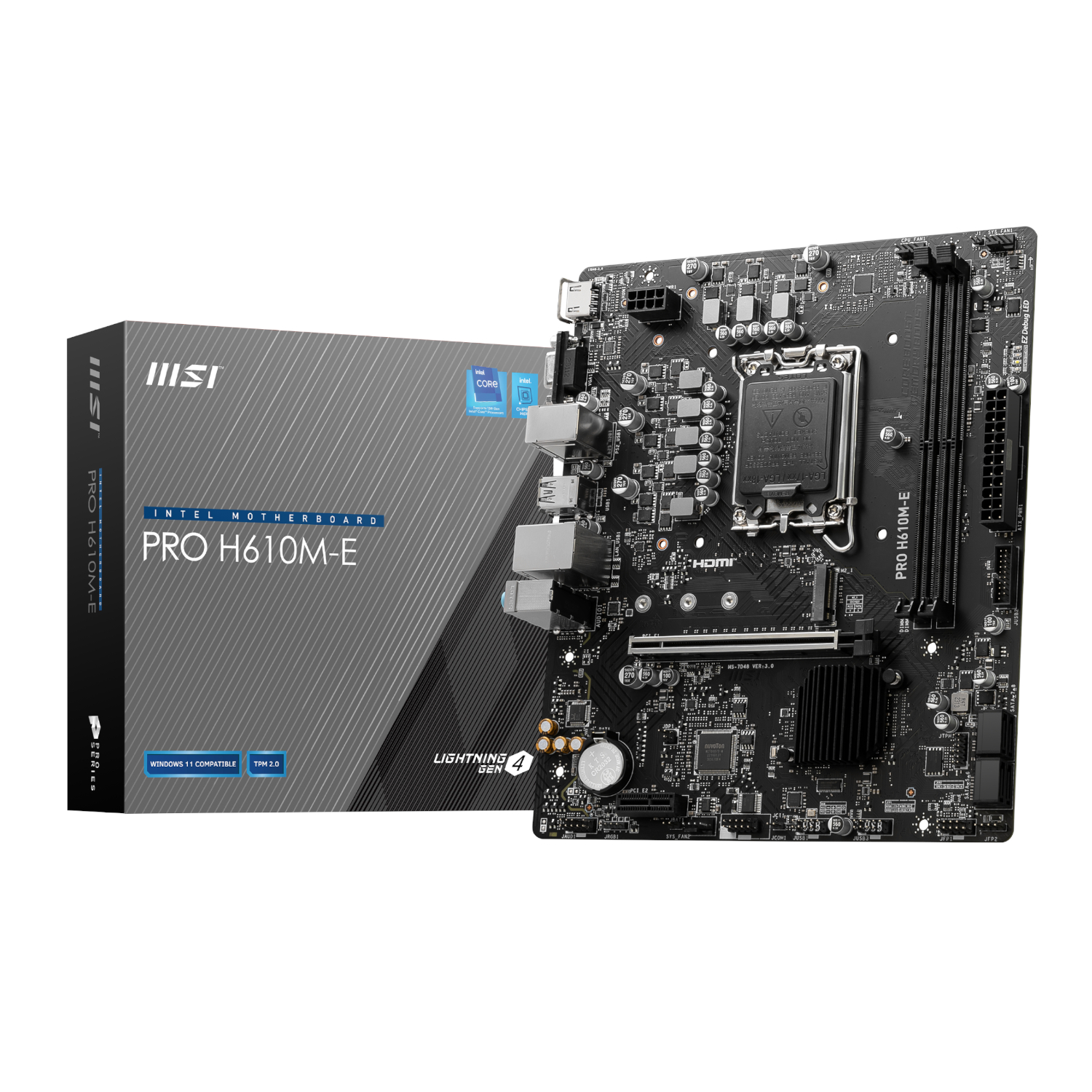 Msi Pro H610m-E Intel Lga1700 Ddr5 M-Atx Motherboard