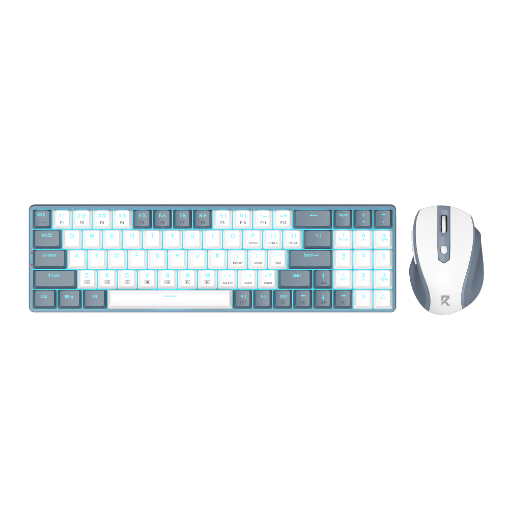 Redragon Bs8772 Wireless Keyboard And Mouse Combo - Grey/White