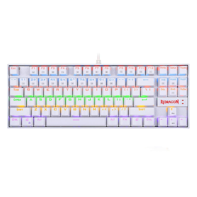 Redragon Kumara Mechanical 87 Key|Rgb Backlit Gaming Keyboard - White