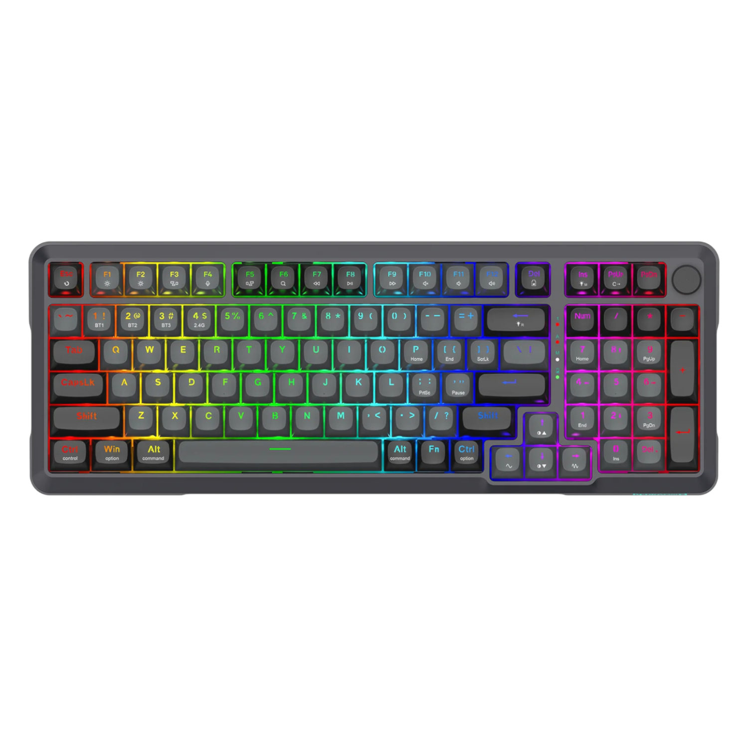 Redragon Breagi Pro K688 98+1 Gasket Wireless Mechanical Keyboard (Triple Mode, Rgb, Hot-Swappable, Cream Linear Switches)
