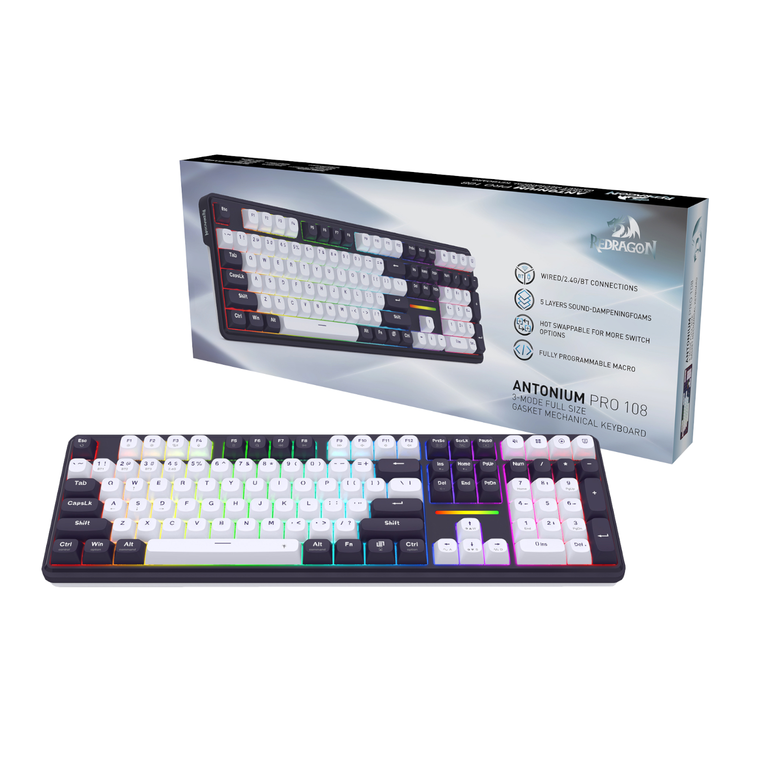 Redragon K745 Pro Antonium Full-Size Mechanical Gaming Keyboard