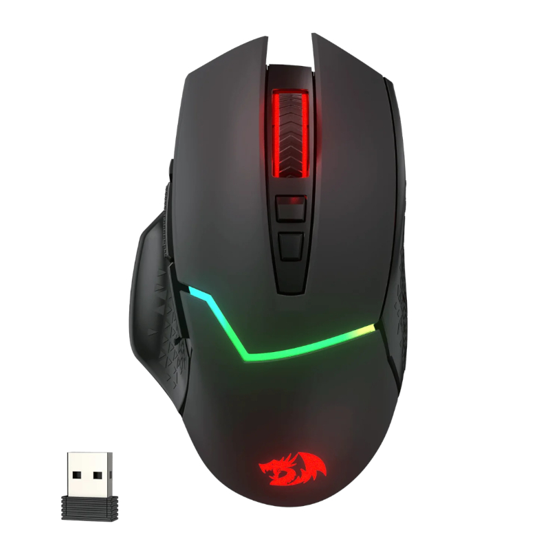 Redragon Mirage Pro 8000dpi Rgb Wireless Gaming Mouse - Black