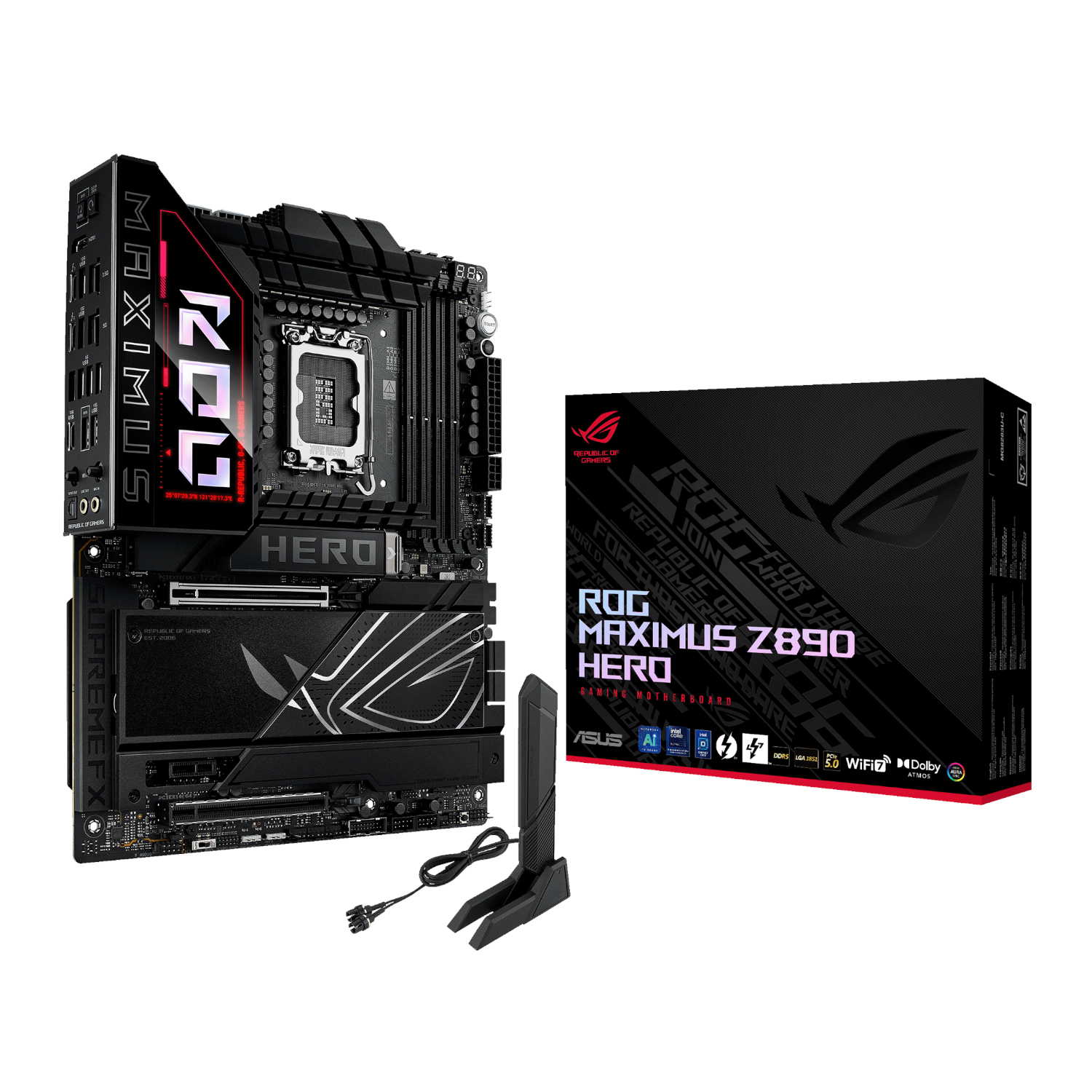 Asus Rog Maximus Z890 Hero Intel Lga1851 Atx Gaming Motherboard