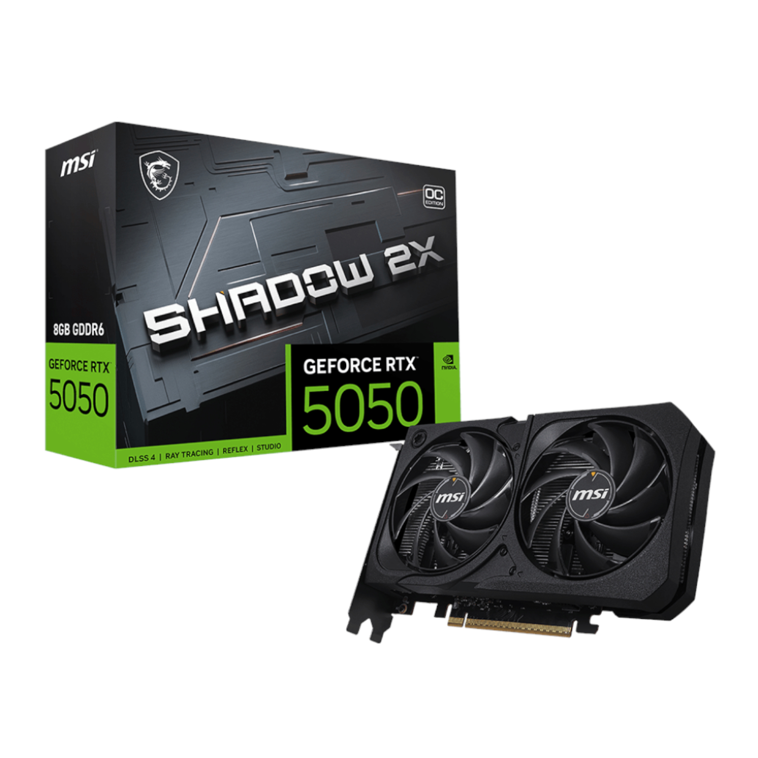 Msi Nvidia Geforce Rtx 5050 Shadow 2x Oc 8gb Graphics Card