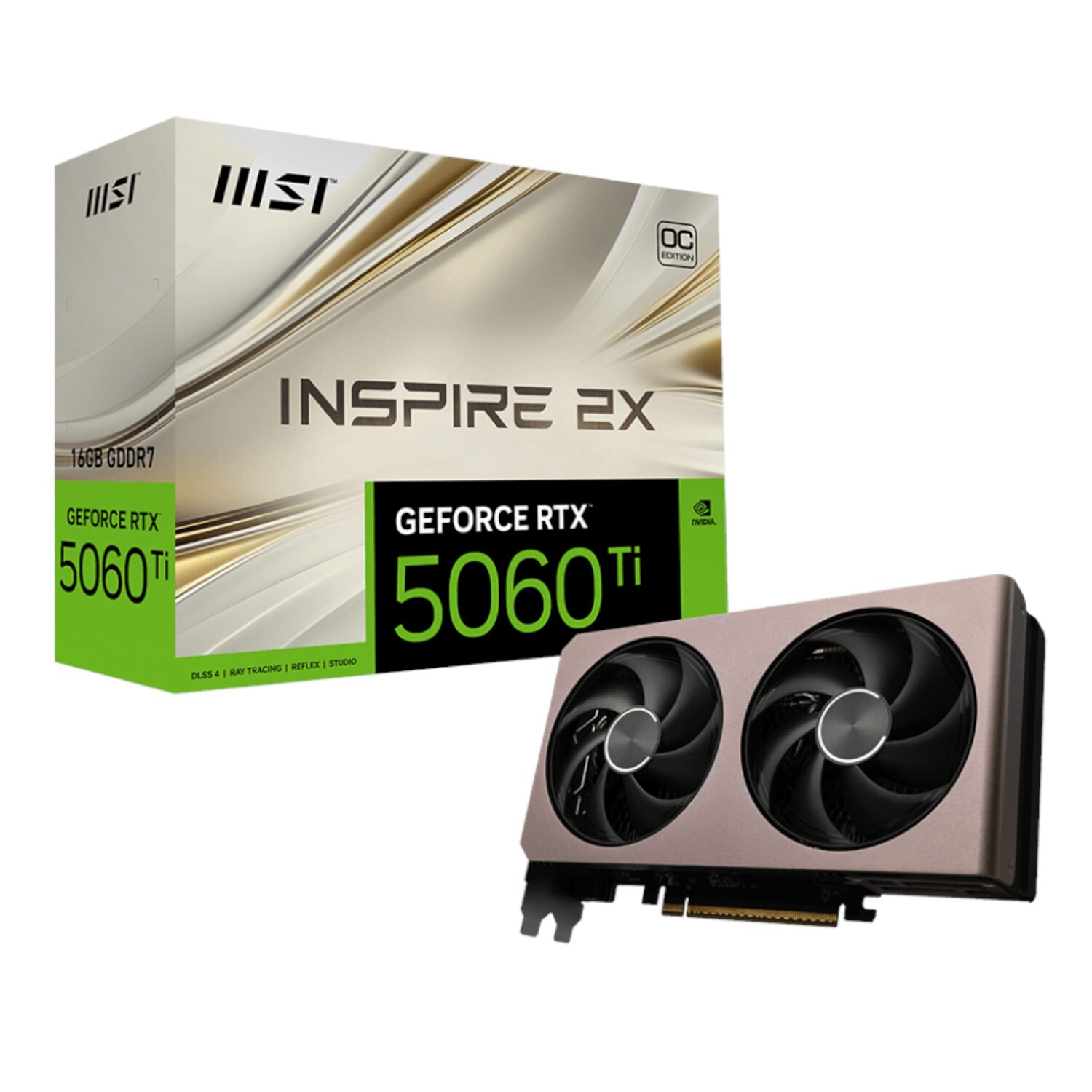 Msi Geforce Rtx 5060 Ti 16gb Inspire 2x Oc Graphics Card