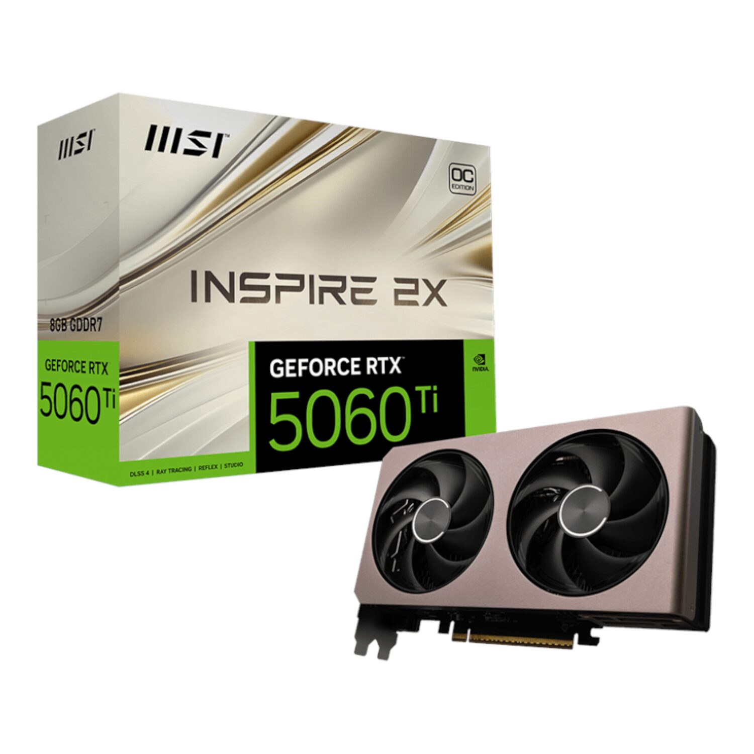 Msi Geforce Rtx 5060 Ti 8gb Inspire 2x Oc Graphics Card