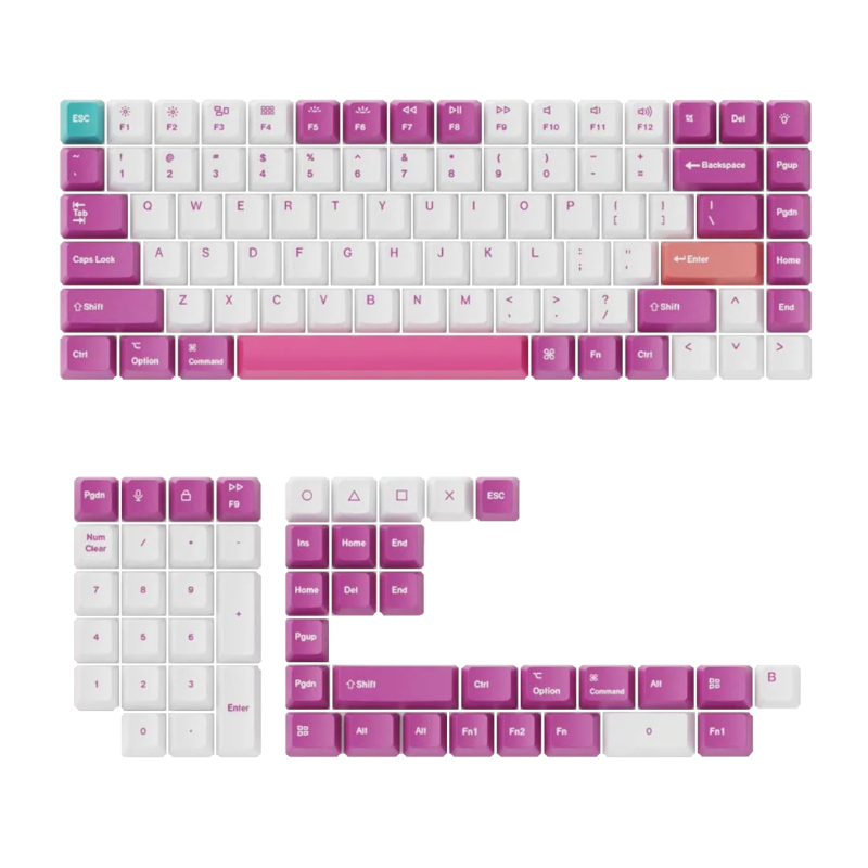 Keychron Oem Dye-Sub Pbt Full Set Keycap Set - Unicorn