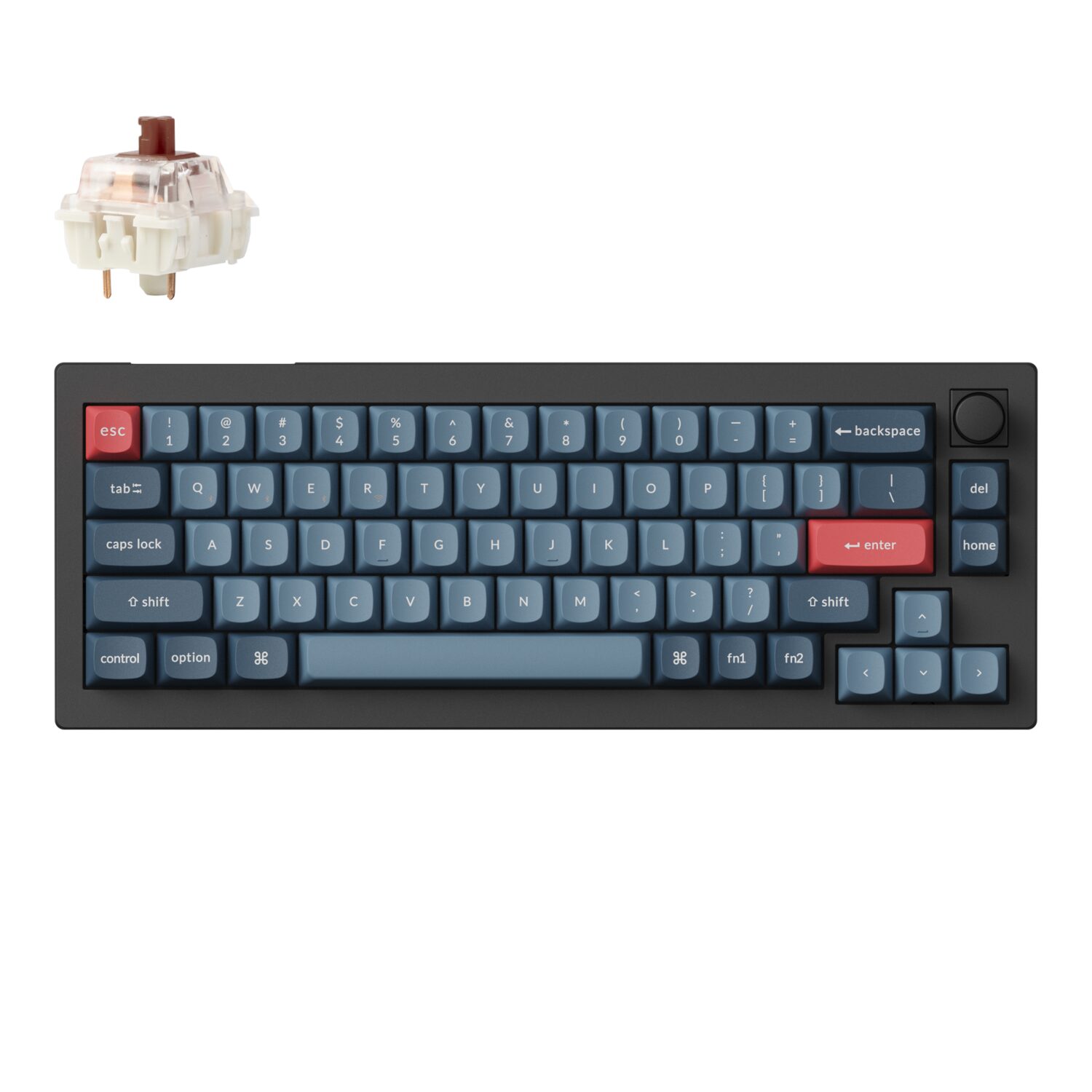 Keychron V2 Max 65% Rgb Mechanical Keyboard - Gateron Jupiter Brown